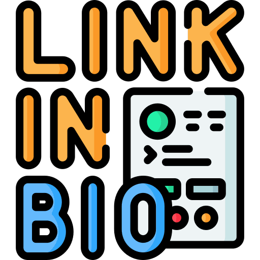 Link in bio link in bio social network interaction icon