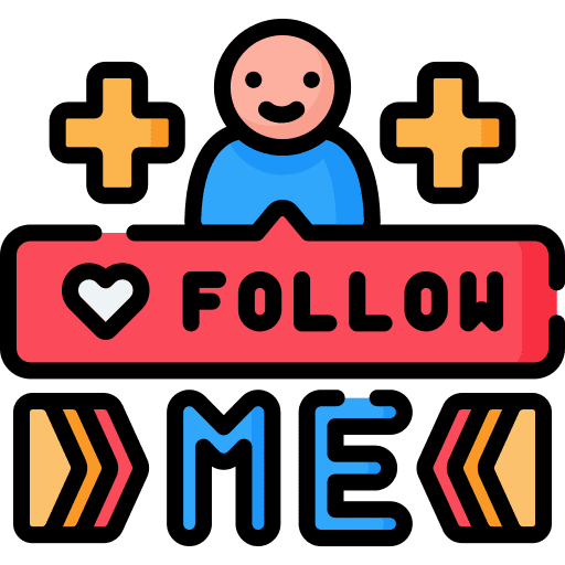 Follow me subscriber social media follower icon Follow me subscriber social media follower icon