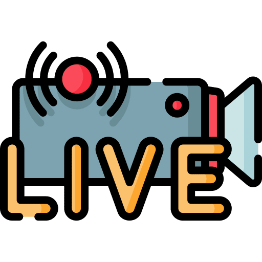 Live streaming live stream live social network icon Live streaming live stream live social network icon