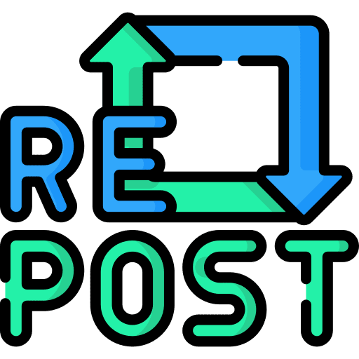 Repost social network repost social media icon Repost social network repost social media icon