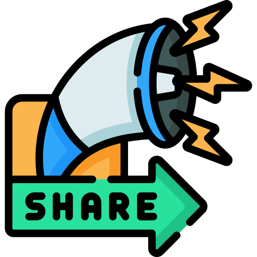 Share expand spread marketing icon Share expand spread marketing icon