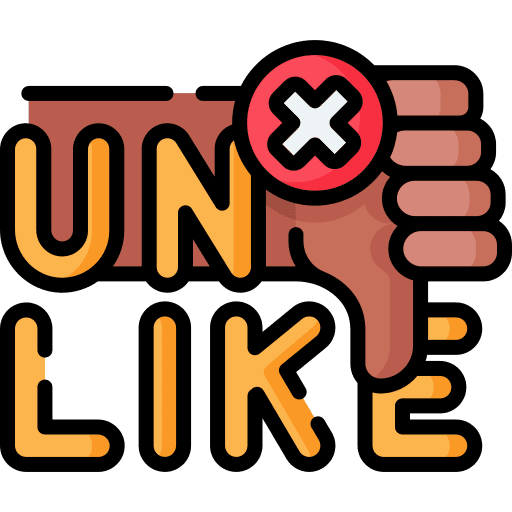 Unlike hand gesture social media dislike icon Unlike hand gesture social media dislike icon