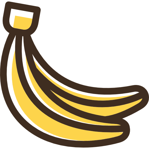 Banana diet fruit healthy food icon