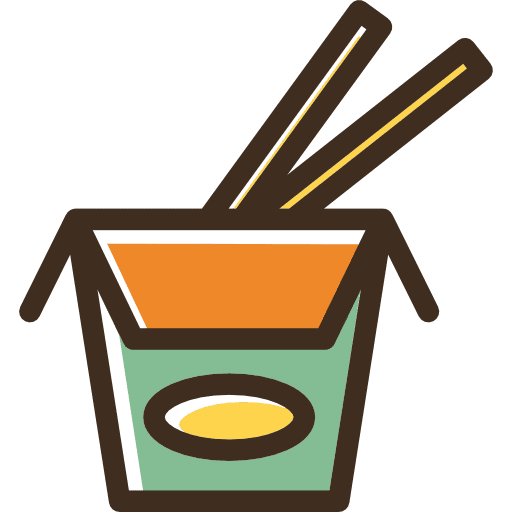 Chinese food meal chopsticks healthy food icon