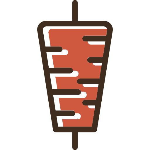 Kebab roll doner kebab food icon