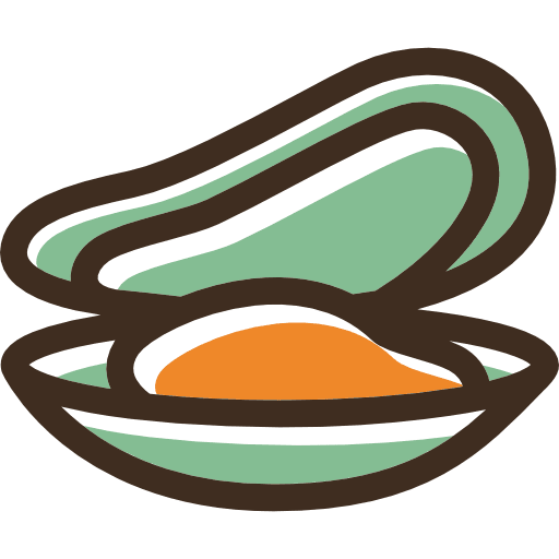Oyster organic mollusk shell link icon