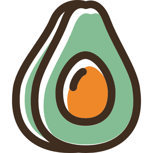 Avocado food vegetarian vegan icon