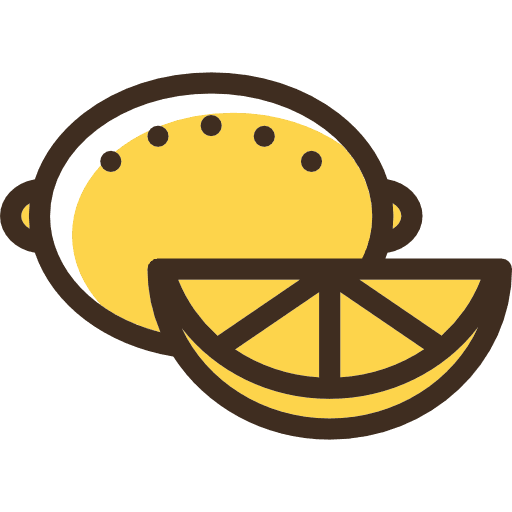 Lemon vegan healthy food vegetarian icon