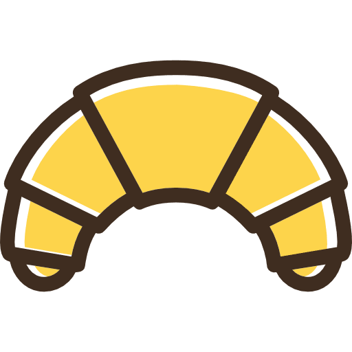 Croissant baked breads bread icon