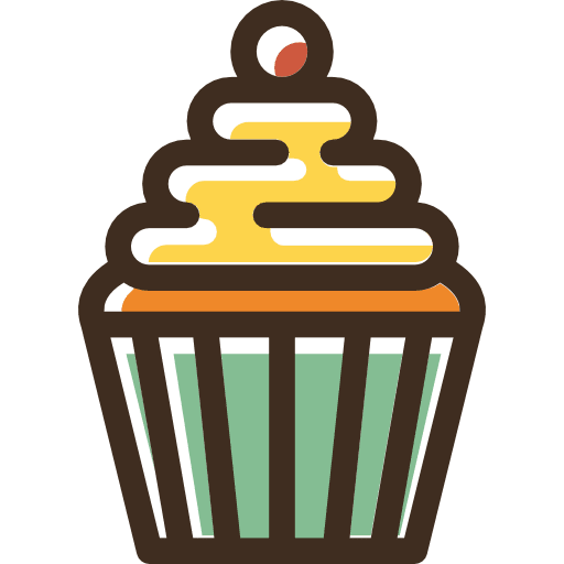 Cupcake sweet cupcake baked icon
