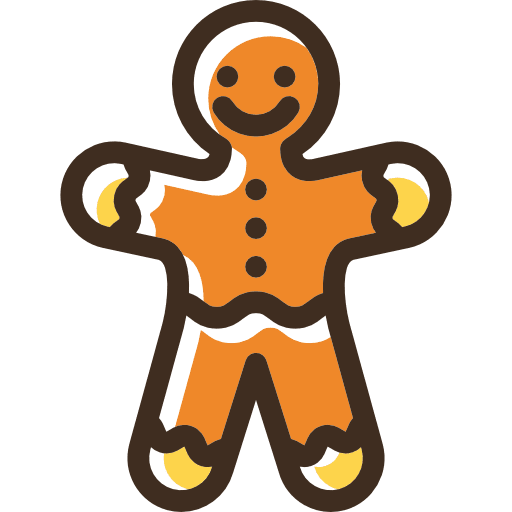 Gingerbread man bakery dessert cookie icon
