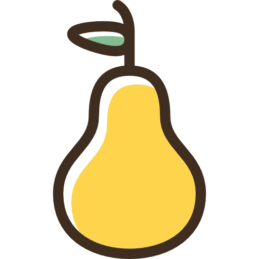 Pear diet vegetarian fruit icon