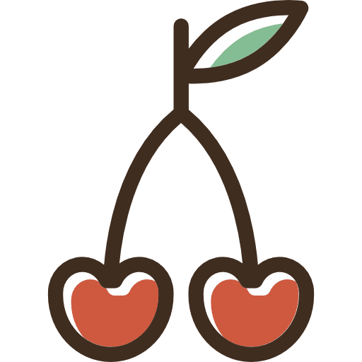 Cherries organic cherries healthy food icon
