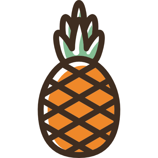 Pineapple healthy food vegan food icon