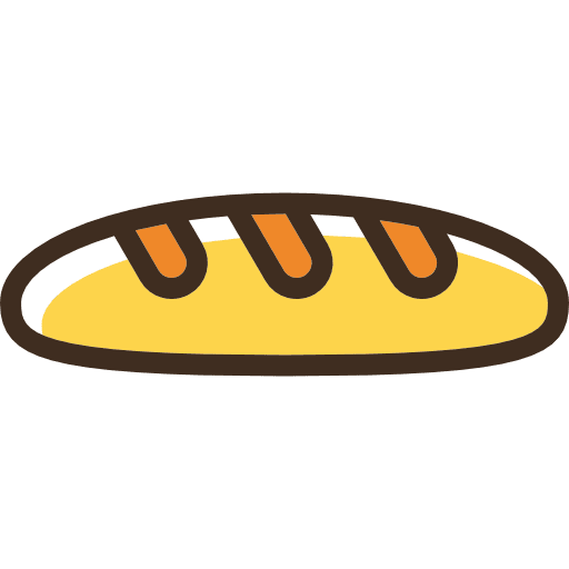 Bread bakery bun food icon
