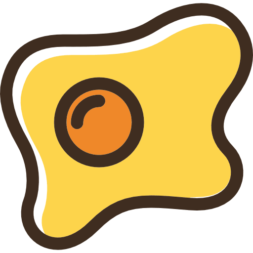 Fried egg organic protein food icon