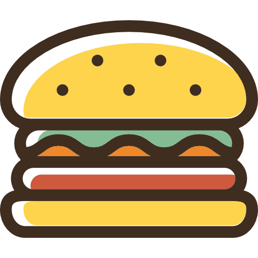 Hamburger sandwich junk food hamburger icon
