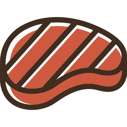 Steak grilled barbecue sauce proteins icon