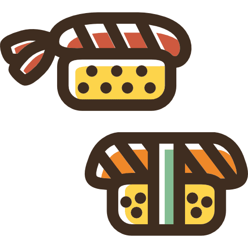 Sushi japanese food fish sushi icon
