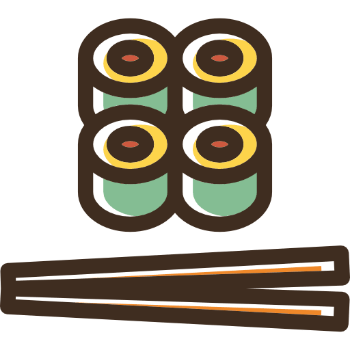 Sushi raw fish maki icon