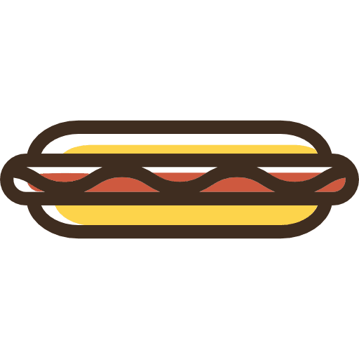 Hot dog sausage hot dog fast food icon
