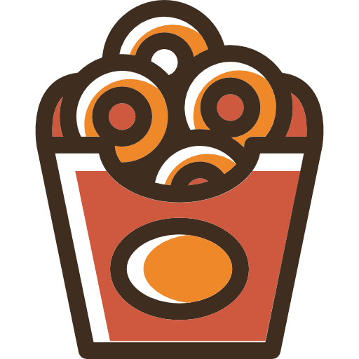 Onion rings food snack onion rings icon