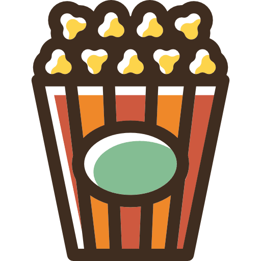 Popcorn salty snack food icon