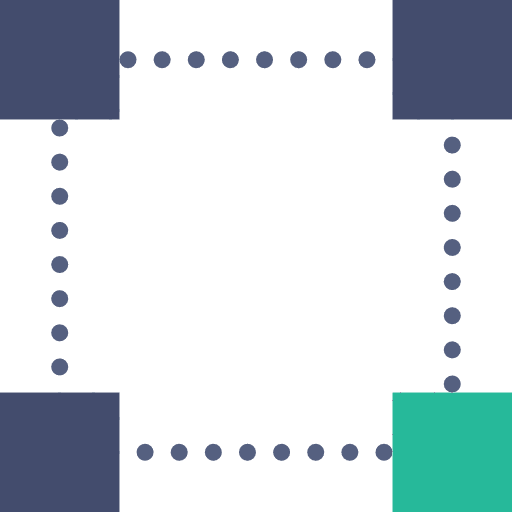 Square perimeter design border icon