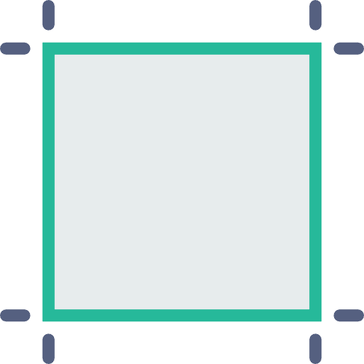 Square perimeter graphic tool graphic design icon