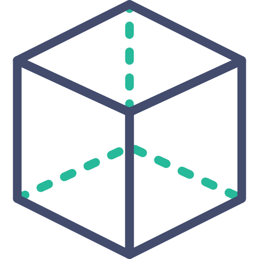 Cube squares interface 3d icon