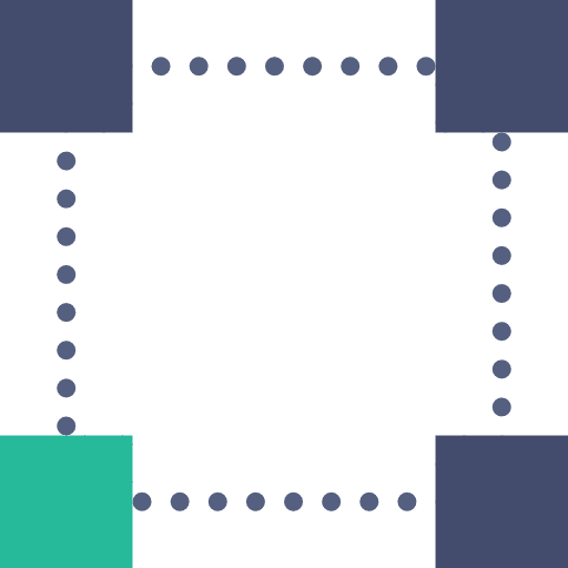 Square perimeter interface border icon