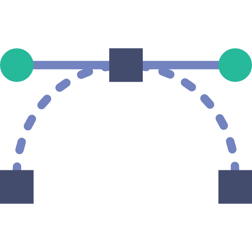 Vector nodes graphics editor design icon
