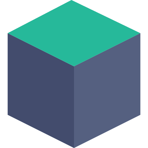 Cube shapes geometrical cube icon