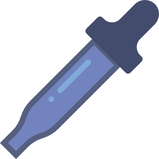 Eyedropper tools and utensils dropper dosage icon