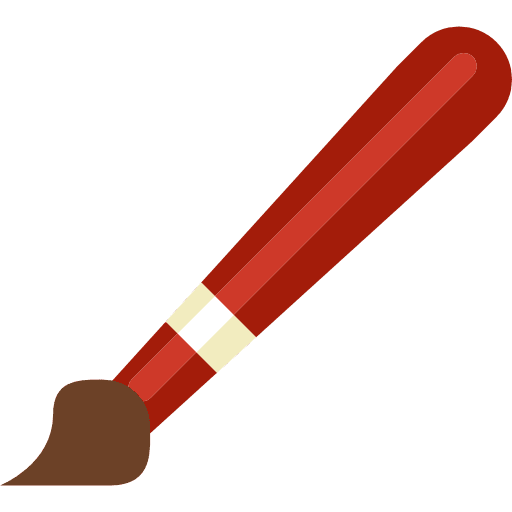 Brush brushes tools and utensils painting icon