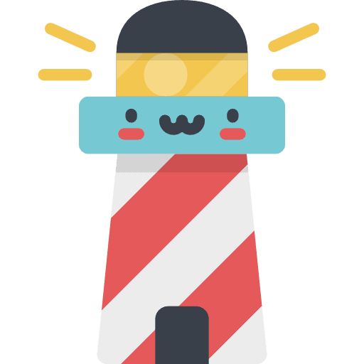 Lighthouse kawaii architecture and city buildings icon Lighthouse kawaii architecture and city buildings icon