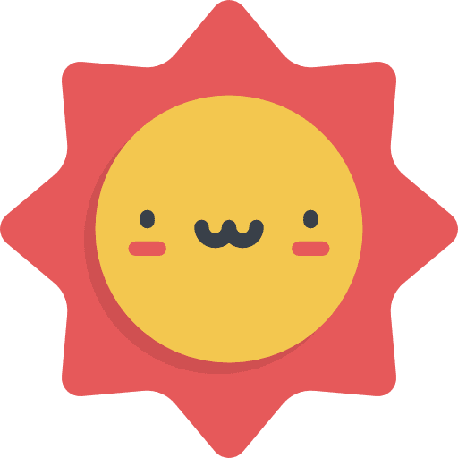 Sun weather summer kawaii icon Sun weather summer kawaii icon