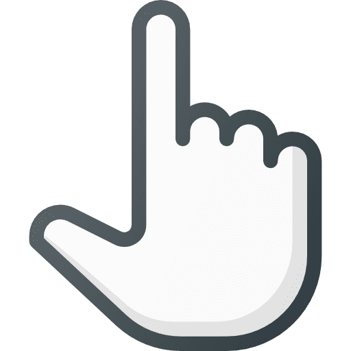 Tap left click hand gesture icon