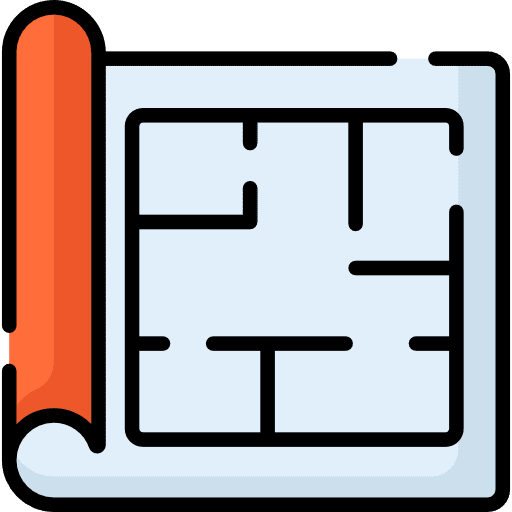 Blueprint architecture blueprint map icon
