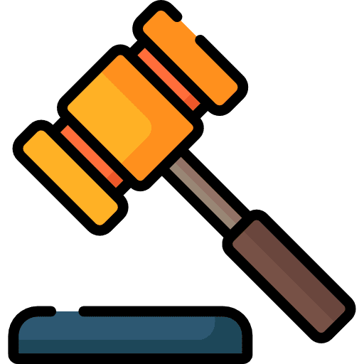 Auction verdict hammer law icon Auction verdict hammer law icon
