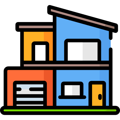 House construction buildings real estate icon House construction buildings real estate icon