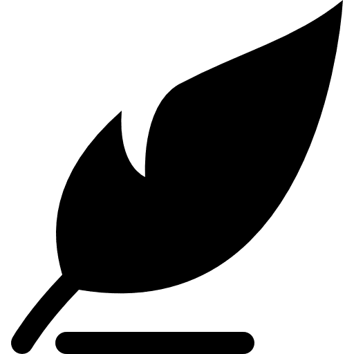 Quill feather pen lightweight sensitive icon