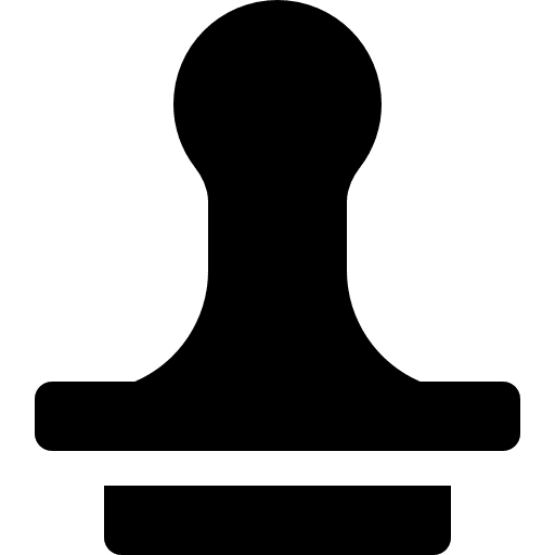 Stamp rubber stamp sign certificate icon