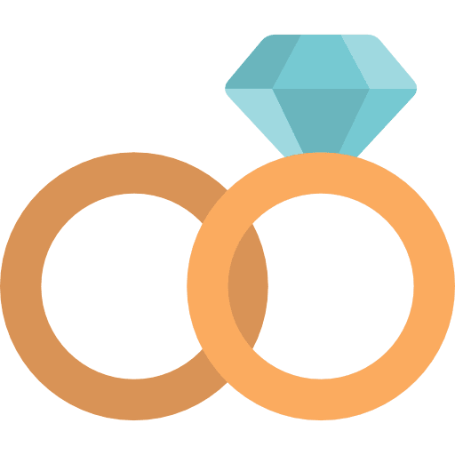Wedding rings luxury engagement wedding icon