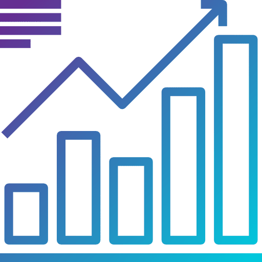 Increase bars chart stats performance icon