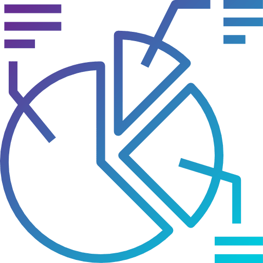 Pie chart business and finance graphical marketing icon