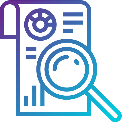 Analysis correct business report icon