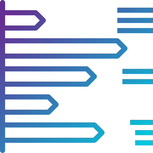 Graph bar graph horizontal bars chart icon