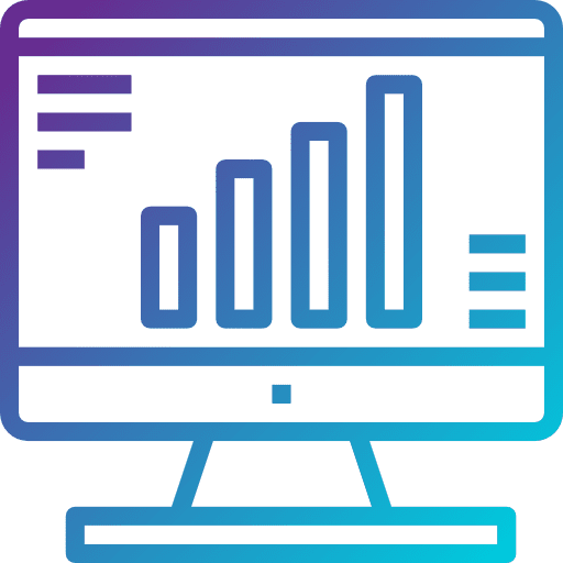 Statistics seo and web strategy analysis icon