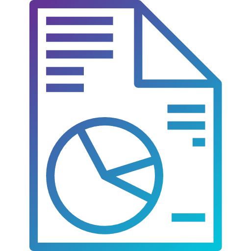 Analysis report files and folders statistics icon